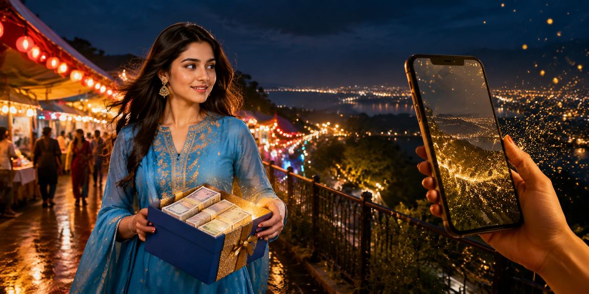 সিলেটে মোবাইলে ক্যাসিনো গেম খেলা শাড়ি পরা নারী